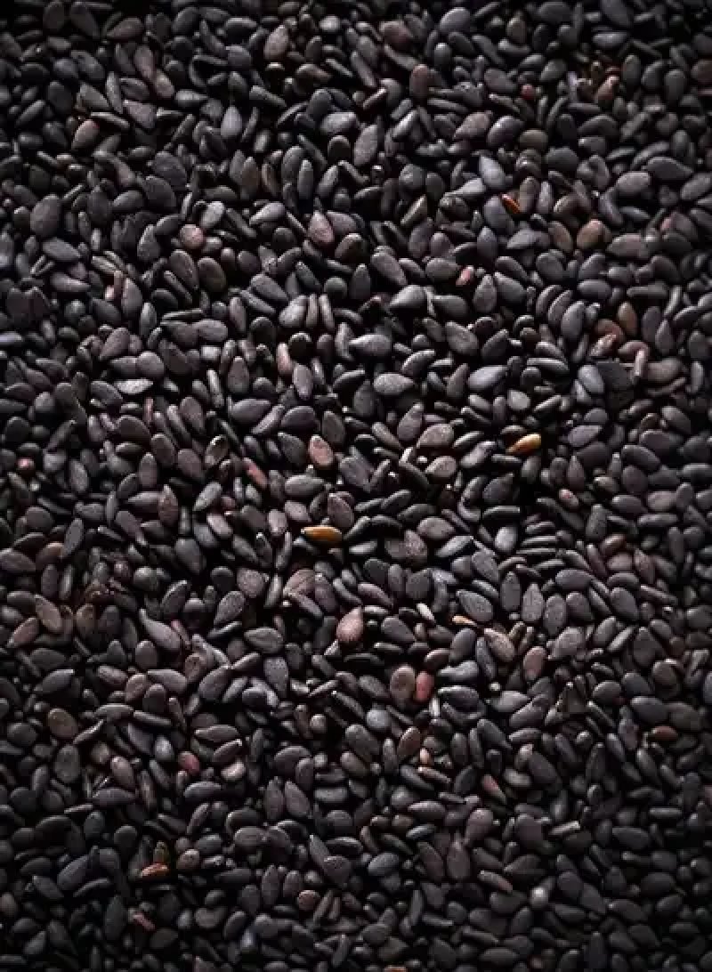 Black sesame seeds, rich in nutrients and with a bold flavor